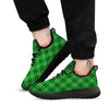 Scottish Plaid Saint Patrick's Day Print Pattern Black Athletic Shoes-grizzshop