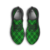 Scottish Plaid Saint Patrick's Day Print Pattern Black Running Shoes-grizzshop