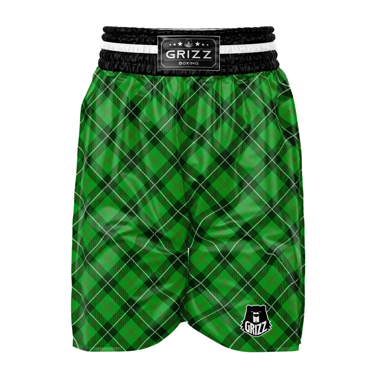 Scottish Plaid Saint Patrick's Day Print Pattern Boxing Shorts-grizzshop