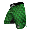 Scottish Plaid Saint Patrick's Day Print Pattern MMA Shorts-grizzshop