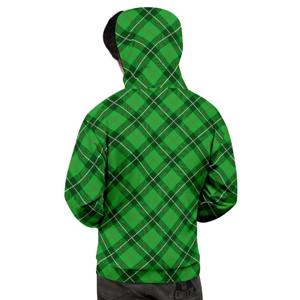 Scottish Plaid Saint Patrick's Day Print Pattern Men's Hoodie-grizzshop