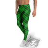 Scottish Plaid Saint Patrick's Day Print Pattern Men's Leggings-grizzshop