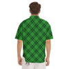 Scottish Plaid Saint Patrick's Day Print Pattern Men's Short Sleeve Shirts-grizzshop