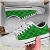 Scottish Plaid Saint Patrick's Day Print Pattern White Low Top Shoes-grizzshop