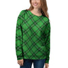 Scottish Plaid Saint Patrick's Day Print Pattern Women's Sweatshirt-grizzshop