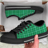 Scottish Plaid St. Patrick's Day Print Pattern Black Low Top Shoes-grizzshop