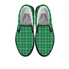 Scottish Plaid St. Patrick's Day Print Pattern Black Slip On Shoes-grizzshop