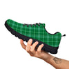 Scottish Plaid St. Patrick's Day Print Pattern Black Sneaker-grizzshop