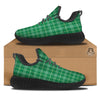 Scottish Plaid St. Patrick's Day Print Pattern Black Walking Shoes-grizzshop