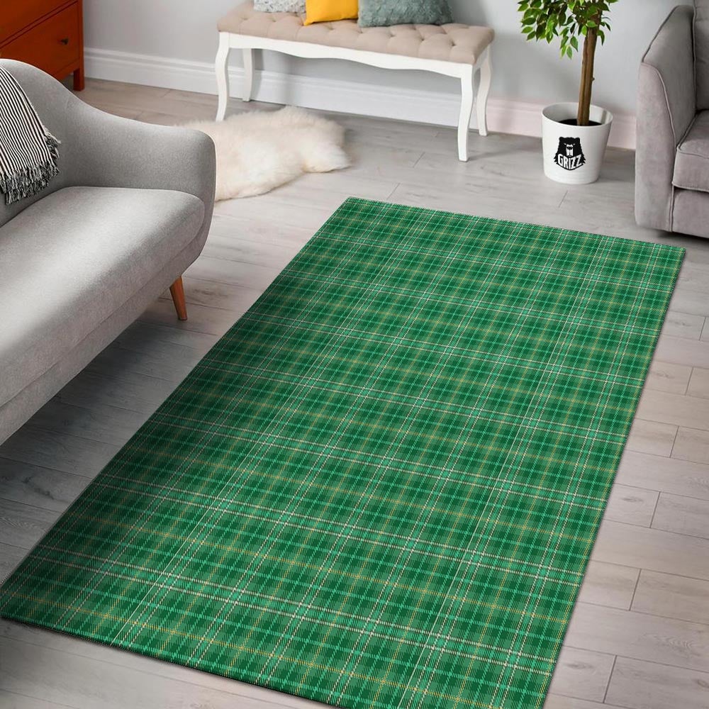 Scottish Plaid St. Patrick's Day Print Pattern Floor Mat-grizzshop