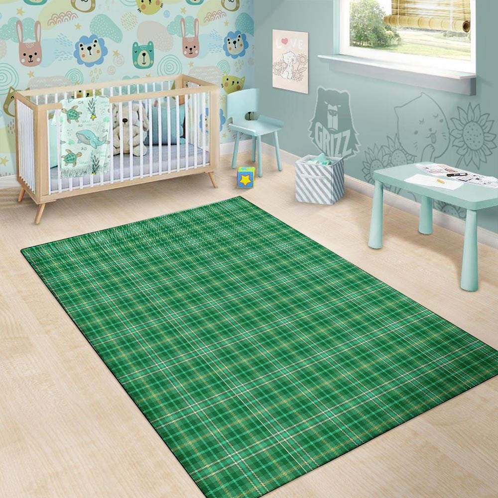 Scottish Plaid St. Patrick's Day Print Pattern Floor Mat-grizzshop