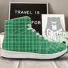 Scottish Plaid St. Patrick's Day Print Pattern High Top Sneakers-grizzshop