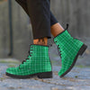 Scottish Plaid St. Patrick's Day Print Pattern Leather Boots-grizzshop