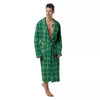 Scottish Plaid St. Patrick's Day Print Pattern Men's Robe-grizzshop