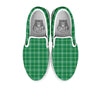 Scottish Plaid St. Patrick's Day Print Pattern White Slip On Shoes-grizzshop