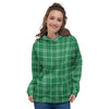 Scottish Plaid St. Patrick's Day Print Pattern Women's Hoodie-grizzshop