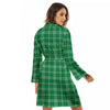 Scottish Plaid St. Patrick's Day Print Pattern Women's Robe-grizzshop