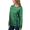 Scottish Plaid St. Patrick's Day Print Pattern Women's Sweatshirt-grizzshop