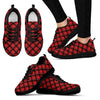 Scottish Royal Stewart Tartan Red Plaid Black Sneaker Shoes For Men Women-grizzshop