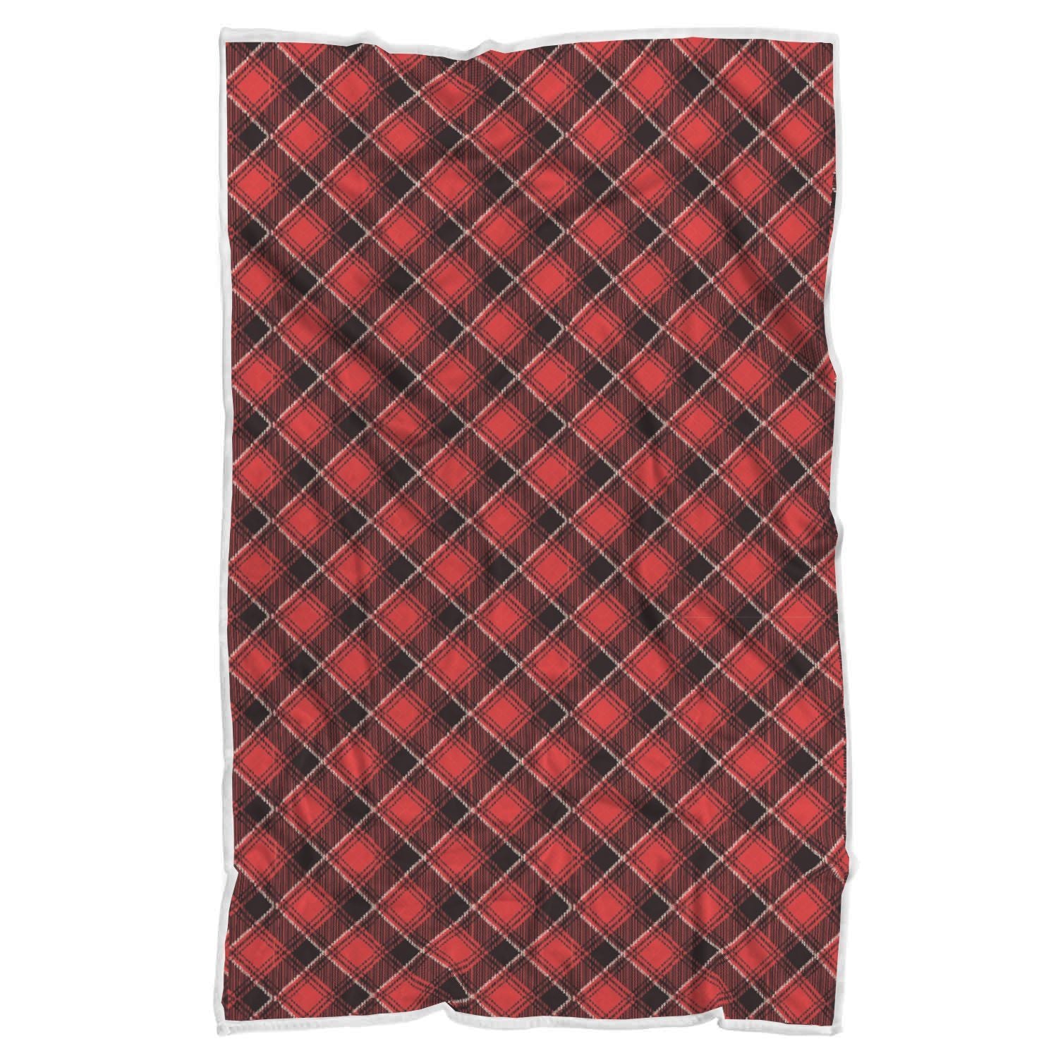 Scottish Royal Stewart Tartan Red Plaid Throw Blanket-grizzshop