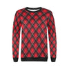 Scottish Royal Stewart Tartan Red Plaid Women Crewneck Sweatshirt-grizzshop