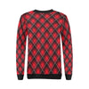 Scottish Royal Stewart Tartan Red Plaid Women Crewneck Sweatshirt-grizzshop