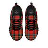 Scottish Stewart Tartan Print Pattern Black Sneaker-grizzshop