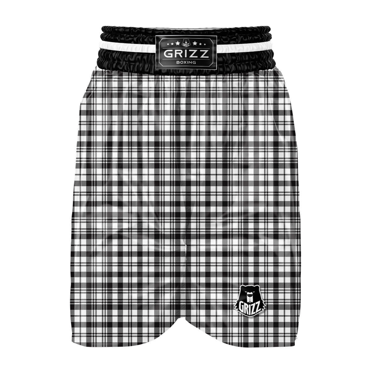 Scottish Tartan Black Watch Print Boxing Shorts-grizzshop