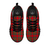 Scottish Tartan Pixel Stewart Print Pattern Black Sneaker-grizzshop