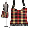 Scottish Tartan Red Yellow Plaid Crossbody Bags-grizzshop