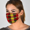 Scottish Tartan Red Yellow Plaid Face Mask-grizzshop