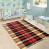 Scottish Tartan Red Yellow Plaid Floor Mat-grizzshop