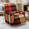 Scottish Tartan Red Yellow Plaid Recliner Cover-grizzshop