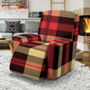 Scottish Tartan Red Yellow Plaid Recliner Cover-grizzshop