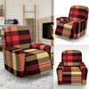 Scottish Tartan Red Yellow Plaid Recliner Cover-grizzshop