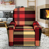 Scottish Tartan Red Yellow Plaid Recliner Cover-grizzshop