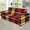 Scottish Tartan Red Yellow Plaid Sofa Covers-grizzshop