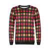 Scottish Tartan Red Yellow Plaid Women Crewneck Sweatshirt-grizzshop