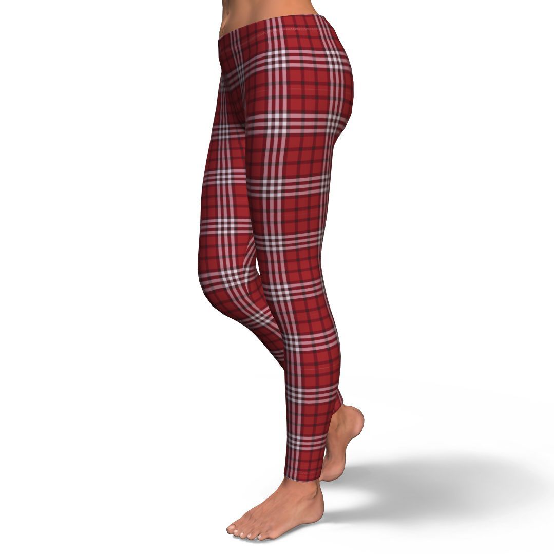 Scottish Tartan Royal Stewart Red Plaids Pattern Women Leggings-grizzshop