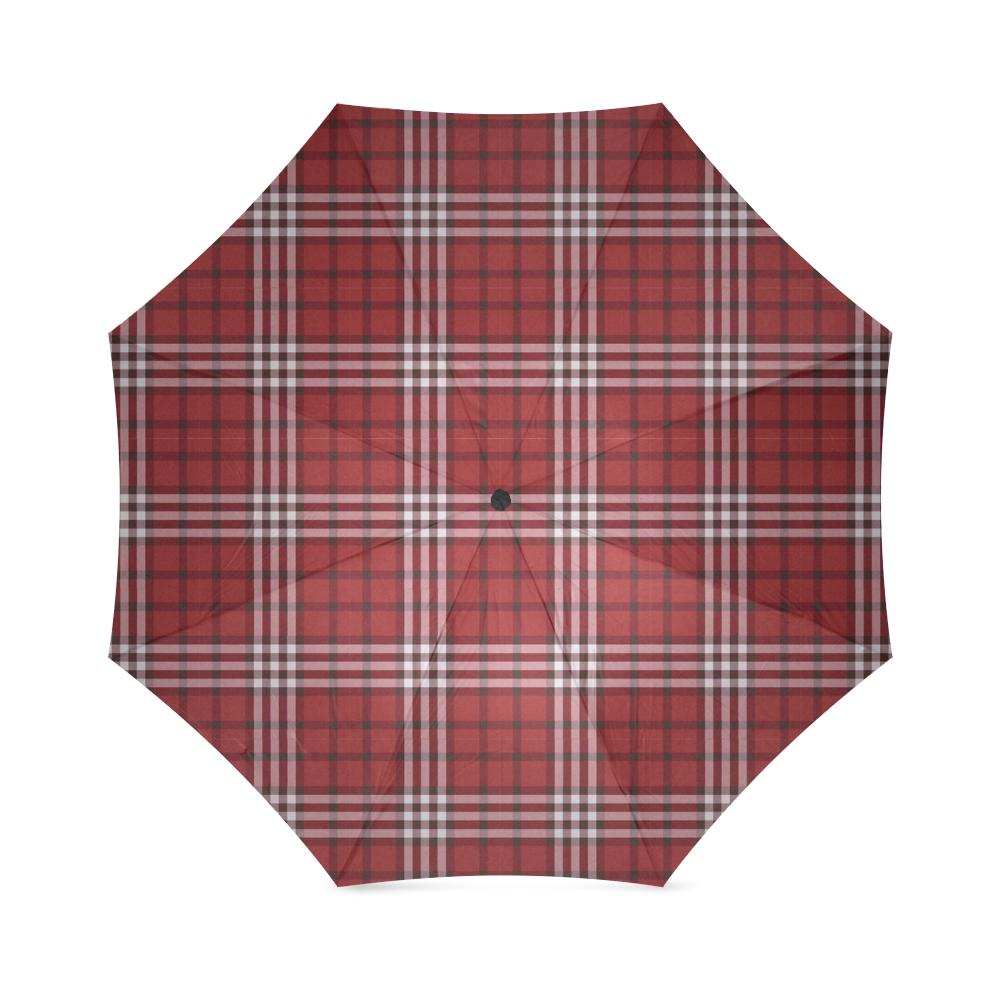 Scottish Tartan Royal Stewart Red Plaids Print Foldable Umbrella-grizzshop