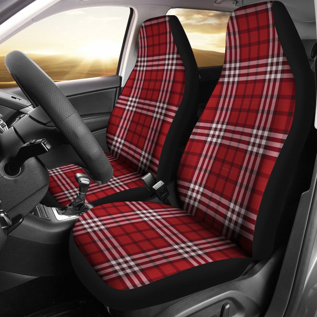 Scottish Tartan Royal Stewart Red Plaids Universal Fit Car Seat Cover-grizzshop