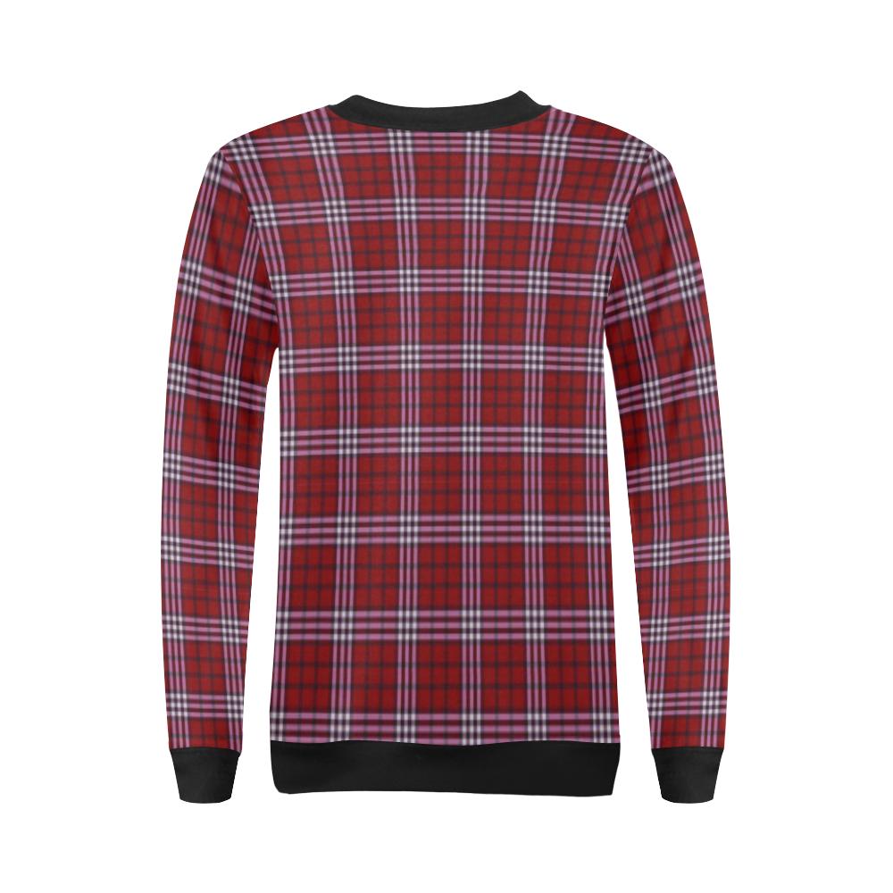 Scottish Tartan Royal Stewart Red Plaids Women Crewneck Sweatshirt-grizzshop