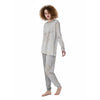 Scratch Marble White Gold Print Pattern Women's Pajamas-grizzshop