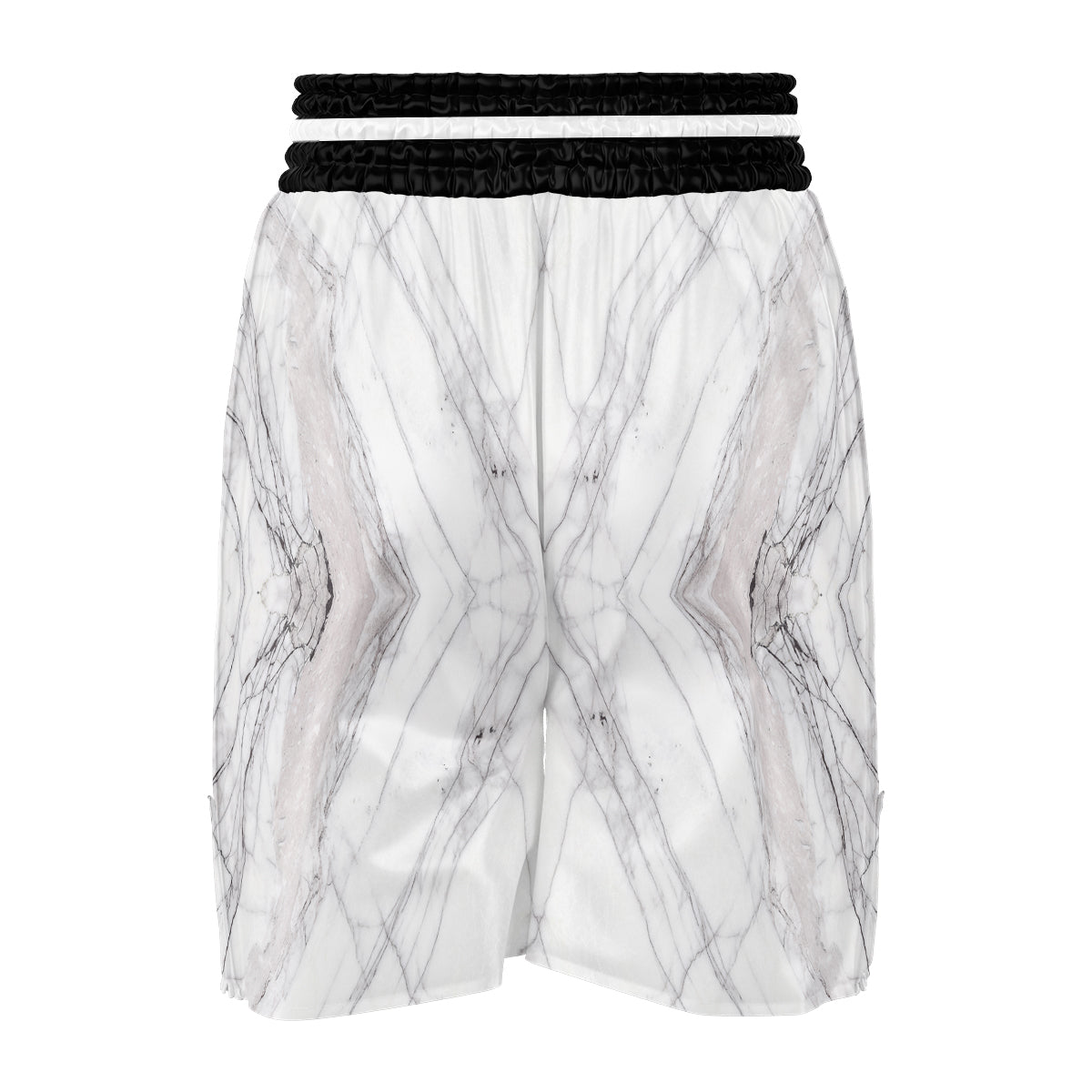 Scratch Marble White Gray Print Pattern Boxing Shorts-grizzshop