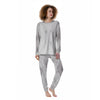 Scratch Marble White Gray Print Pattern Women's Pajamas-grizzshop