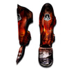 Sea And Volcano Print Muay Thai Shin Guards-grizzshop