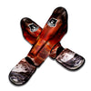 Sea And Volcano Print Muay Thai Shin Guards-grizzshop