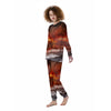 Sea And Volcano Print Women's Pajamas-grizzshop