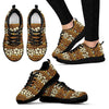 Sea Turtle Aztec Hibiscus Hawaiian Pattern Print Black Sneaker Shoes For Men Women-grizzshop