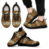 Sea Turtle Aztec Hibiscus Hawaiian Pattern Print Black Sneaker Shoes For Men Women-grizzshop